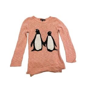 Derek Heart Pink Penguin Sweater Size L(14)